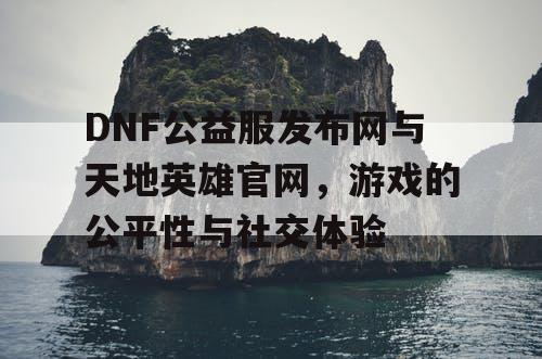 DNF公益服发布网与天地英雄官网，游戏的公平性与社交体验