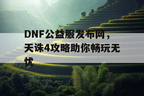 DNF公益服发布网，天诛4攻略助你畅玩无忧